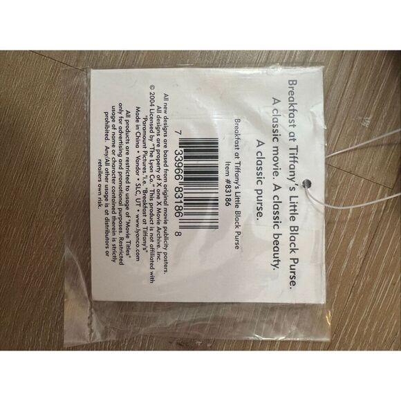 Vintage Breakfast At Tiffany’s Purse Audrey Hepburn Black Vinyl 2004 Shoulder - Picture 4 of 6